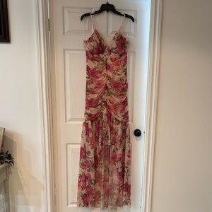 Floral Pink High Low Dress